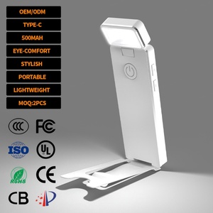 ไฟอ่านหนังสือแบบหนีบ EGH Custom สีขาว ไฟ LED USB ทันสมัย ปรับได้ ใช้ในเตียง ชาร์จซ้ำได้ ปรับความสว่างได้ ใช้เป็นที่คั่นหนังสือ สำหรับออสเตรเลีย - Product Image 1