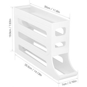 Fridge Pace-Saving 4 Tiers Egg Holder Plastic Roller Egg Container Eggs Dispenser for Refrigerator Cabinet - Product Image 4