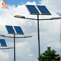 Vente chaude tout en deux split Type lampadaire solaire avec le coût extérieur d'un panneau d'énergie alimenté par LED éclairage Mrp étanche