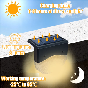 Năng lượng mặt trời đèn lũ 7 màu LED không thấm nước vườn boong chiếu sáng cho cầu thang ngoài trời hàng rào lan can Patio Yard-IP65 đánh giá - Product Image 3