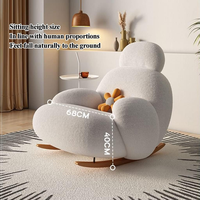Salon de loisirs moderne inclinable pour adultes canapé en velours inclinable simple chaise berçante pour meubles de salon chaise à bras
