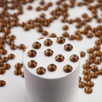Perles de strass rustiques de 6 mm en topaze fumée et résine époxy, à dos plat, trou central, à coudre, pour pendentifs et fournitures de bijoux YAXI