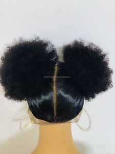 Peluca de cabello humano trenzado Afro KC de encaje Full HD 360 para mujeres negras Twist Ball Cute Baby 100 Peluca de cabello brasileño Peluca sin pegamento caliente - Product Image 3