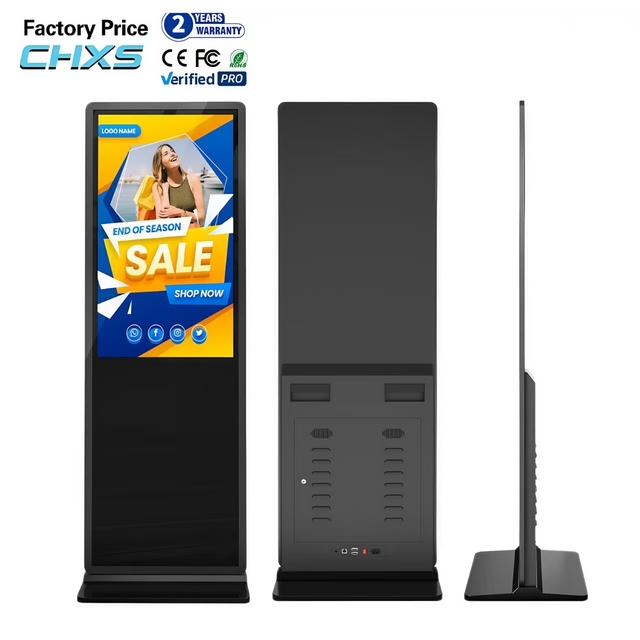 CH LCD Android Shopping Mall Electronic Digital Signage Advertising Vertical Stand Touch Smart Interactive Screen Totem Display