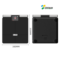Báscula de composición de cuerpo de baño inteligente única OEM Blue-Tooth Digital Battery Power 8 Electrodos Báscula de peso de grasa corporal inteligente