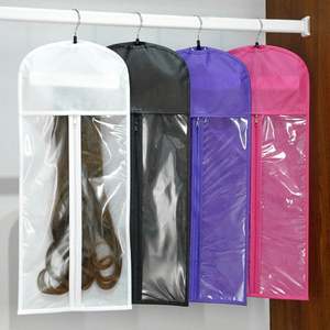 12Inch PVC/Polyester Hair Extension Holder Wig <b>Dust</b> Bag Storage for Multiple Occasions-15 Colors 40-58cm Head Size Amygirl Brand - Product Image 6