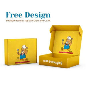 Custom Logo Free Design Eco Friend Food Grade Printing Foldable Food Cookie Bread Pastry Donut Macaron Paper Packaging Boxes