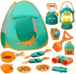 Tente de jeu pop-up pour enfants avec tunnels, thème jungle, pour intérieur et extérieur, ensemble de camping - Product Image 1