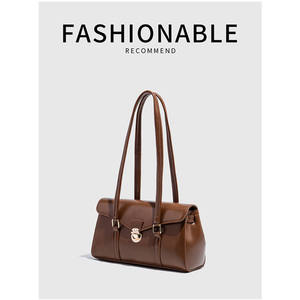 Ailebi New Collection Niche Luxury High-End French Retro Cross-Body <b>Shoulder</b> <b>Bag</b> Women Fashionable Two <b>Straps</b> Polyester Lined - Product Image 3