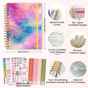 Libretas Personalizadas al por Mayor con Impresión Personalizada, Encuadernación en Espiral, Tamaños A5 y A6, Agenda Diaria/Semanal sin Fecha, Artículos Promocionales de Oficina - Product Image 4