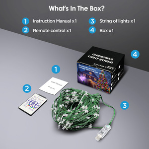 Guirlandes lumineuses de Noël RGBIC Bluetooth 20m 200 LED alimentées par USB avec contrôle par application et synchronisation musicale - Product Image 6