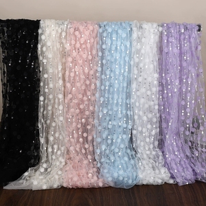 Tela de Tul Bordada con Chifón, Encaje de Tul para Vestido de Novia, Hilo para Cinturón, Encaje de Hilo Suave Estilo Lolita para Prendas y Embalaje de Regalos - Product Image 1