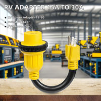 Adaptor Listrik RV Kabel Daya 15A, Steker Jantan STW 5-15P ke Stopkontak Betina Nema L5-30R, Konduktor Tembaga 1.5FT, Selubung PVC