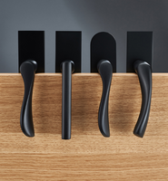 Ensemble de serrures de porte en bois noir mat silencieux avec corps de serrure tubulaire et 3 clés informatisées, accessoires en alliage de zinc, Euro GRADE 2