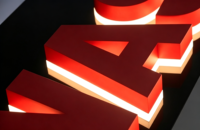 Enseigne LED 3D personnalisée, écologique, résistante à l'eau, avec logo pour les devantures de magasins, avec décoration rétroéclairée en acrylique