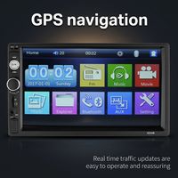 Autoradio avec écran tactile HD de 7 pouces pour CarPlay, lecteur CD, radio de tableau de bord, lecteur audio FM MP5, prise en charge de la caméra de recul