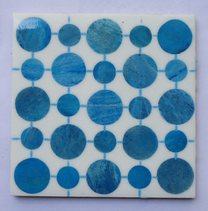 Juego de posavasos con incrustaciones de hueso de PU ecológico hecho a mano, último diseño cuadrado, decoración del hogar, manteles/almohadillas, venta al por mayor, cartón a granel - Product Image 3