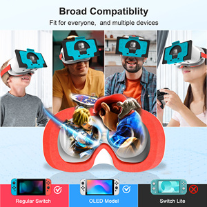 Gafas VR <span class=keywords><strong>3D</strong></span> HD Magenta y Verde, Regalo de Navidad 2024, para Niños, Consola de Juegos <span class=keywords><strong>Nintendo</strong></span> Switch/OLED, Material ABS, Pantalla de Más de 80 Pulgadas, Privado - Product Image 4