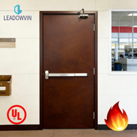 UL 10C CE Certified Hotel Wood Fire Door Custom 60 Min Mineral Core Timber Exit Door Commercial Interior Door (