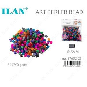 Ilan Art Perler <b>Bead</b> 5x5mm 500Pc Assorted Colors Craft <b>Beads</b> - Product Image 3