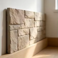 Panneau en pierre artificielle 3D léger avec texture naturelle pour mur d'accentuation intérieur et installation de façade extérieure