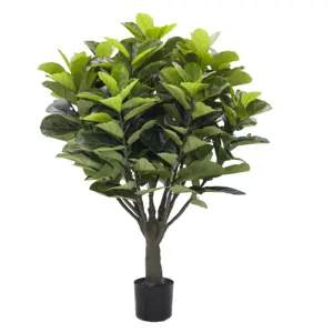 New Year Decor 2024 Simulation Green Plant Artificial Tree For Home Garden Outdoor Ficus Pandurata Hance