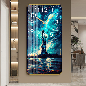 Mode lumière luxe horloge murale salon ménage Simple décoration atmosphère porche peinture décorative suspendue au <span class=keywords><strong>mur</strong></span> - Product Image 2