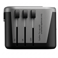Adaptor Perjalanan Universal Ukuran Saku 3 in 1 DC/AC Converter 240V 8A 1920W MAX PC Baru untuk Laptop Ponsel