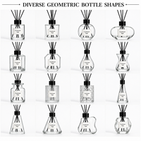 Ensemble diffuseur de parfum en verre transparent dégradé rose avec bâtonnets, marque privée, parfum Freesia, vente en gros, coffret cadeau pour hôtel, spa, petite amie