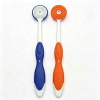 Brosse à Langue à Grande Tête, Manche Antidérapant, Nettoyant pour la Langue, Soin Buccal, Râpe à Langue pour une Haleine Fraîche