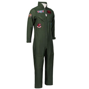 Costume de scène pour <span class=keywords><strong>Halloween</strong></span>, uniforme de pilote <span class=keywords><strong>Top</strong></span> <span class=keywords><strong>Gun</strong></span> en polyester, fête de bar, performance de groupe d'athlètes - Product Image 3