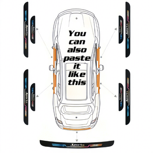 4 Pezzi Adesivi in Vinile per Protezione Soglia Porta Auto con Logo Personalizzato, Protezioni Antigraffio per Portiere di Veicoli, <span class=keywords><strong>Design</strong></span> alla Moda - Product Image 5