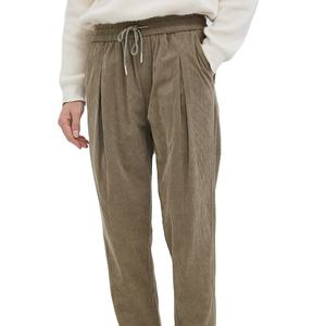 Pantalones de pana informales de invierno para hombre, pantalones de pierna recta de Color sólido con cordón Simple urbano de cintura media - Product Image 1