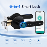 Aluminiumlegering Fabrieksprijs Vingerafdrukdeurslot Smart Home Security Tuya BLE Wachtwoord Sleutelkaart voor kantoorbeveiligingspoort