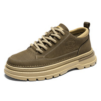 Chaussures pour hommes de luxe OEM, nouvelles chaussures de travail décontractées en cuir rétro pour l'automne, baskets polyvalentes à tige basse pour le sport et le skateboard