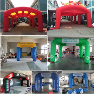 Tente gonflable arquée à trois unités Modèle Zx002, Porte arc-en-ciel pour mariage, Publicité extérieure, Salon professionnel, Modèle d'été moulé par air, Chine - Product Image 3
