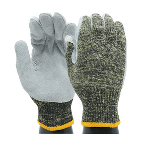 Gants en aramide camouflage durables avec paume en cuir pour une meilleure adhérence et une meilleure protection - Product Image 1