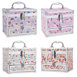 Grande Capacité Portable <span class=keywords><strong>Maquillage</strong></span> Train Cas Miroir Tiroir Diviseur Voyage <span class=keywords><strong>Maquillage</strong></span> Boîte pour Femmes Filles Bijoux Organisateur Accessoire - Product Image 6