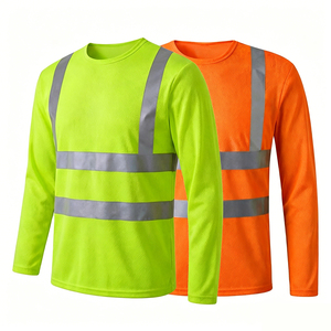 Camiseta de Seguridad Reflectante de Alta Visibilidad con Impresión Personalizada OEM, Camiseta Polo, Uniformes de Trabajo Industriales para Construcción de Carreteras - Product Image 1