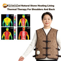 Gilet chauffant à photons infrarouges lointains Jiwan Lejia en améthyste, jade et tourmaline pour le corps, avec lumières bio-photoniques, plage de température 30-70°C