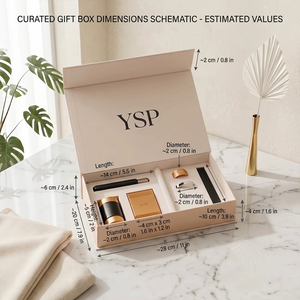 Maßgefertigte Luxus-Geschenkbox in <span class=keywords><strong>Nude</strong></span>-Beige mit Magnetverschluss und Mehrfach-Fächern für Kosmetik-PR-Geschenksets - Product Image 2