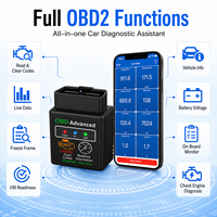 Adaptateur de scanner de diagnostic OBD2, lecteur de codes de panne de voiture avec données en temps réel et indicateurs d'état LED