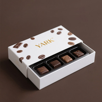 Boîte d'emballage cadeau de luxe personnalisée en carton papier recyclé boîte de chocolat en feuille d'or estampée à chaud