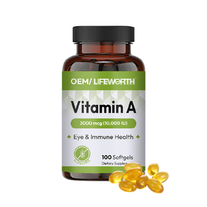 LIFEWORTH <span class=keywords><strong>Nutrition</strong></span> Huile de poisson de haute mer Vitamine <span class=keywords><strong>a</strong></span> Softgels pour la santé des yeux et la fonction immunitaire - Product Image 1