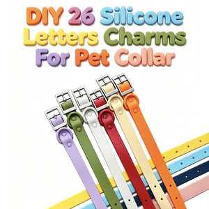 Collare in Silicone <span class=keywords><strong>per</strong></span> <span class=keywords><strong>Cani</strong></span> <span class=keywords><strong>con</strong></span> Lettere, 26 Lettere, Ciondolo Cartone Animato Carino, Nome Personalizzabile Fai-da-Te <span class=keywords><strong>per</strong></span> <span class=keywords><strong>Cani</strong></span> e Gatti, Charm <span class=keywords><strong>per</strong></span> Collare <span class=keywords><strong>per</strong></span> Tutte le Stagioni - Product Image 1