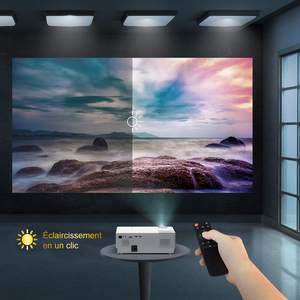 Projecteur vidéo Android le plus récent, classique, pour l'extérieur, <span class=keywords><strong>professionnel</strong></span>, pour le cinéma maison, le bureau, l'éducation, ATV, avec VGA, HDMI, USB, WIFI, AV - Product Image 4