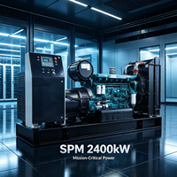 2400kW 2,4MW Geräuscharmes Open-Frame-Dieselaggregat 60Hz mit Automatischer Umschaltung für Rechenzentren und Großflächige Notstromversorgung