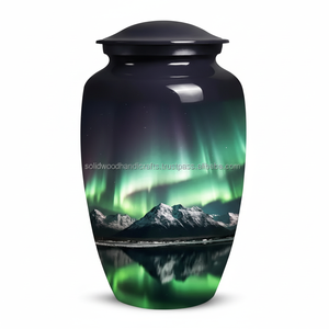 Urnes funéraires en métal pour hommes et femmes Urnes décoratives Urnes faites à la main Urnes commémoratives pour adultes Urnes funéraires - Product Image 1