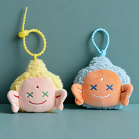 Porte-clés pendentif en peluche courte personnalisable, motif Lotus Petit Bouddha, en coton PP, créations culturelles populaires sur Internet, style Xiaohongshu Claw