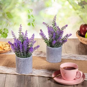 Planta Artificial de Lavanda en Maceta, Mini Bonsái, Flor Artificial, Decoración Verde, Adorno para el Hogar, Decoración de Interiores - Product Image 4